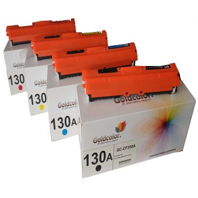 HP COMPATIBLE GOLDCOLOR 130A TONER SET (BLACK CYAN YELLOW & MAGENTA)