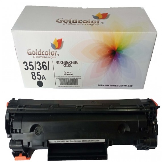 GOLDCOLOR 35A BLACK TONER CARTRIDGE (CB435A) FOR HP REPLACEMENT