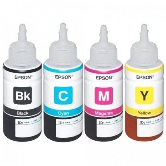Epson Ink Bottles - T6641-b - T6642-c - T6643-m - T6644-y - Set Of 4 - 70ml