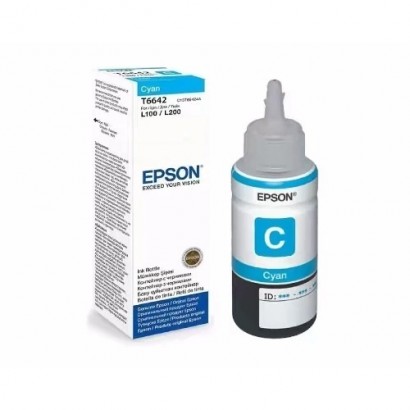 Epson Cyan T6642 Refill Ink Bottle